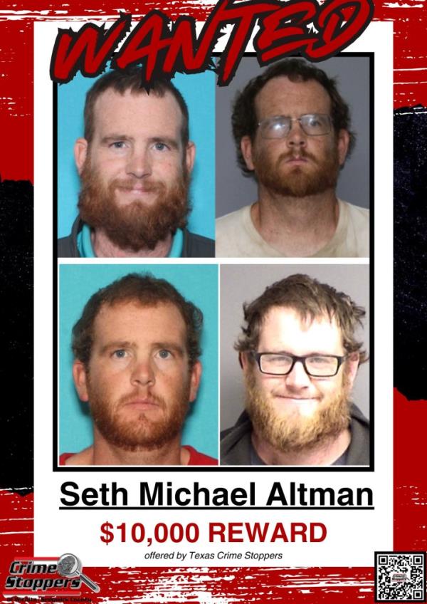 Altman has been added to Texas' Top 10 Most Wanted Fugitives list and is wanted for attempted capital murder of a peace officer, DPS said.