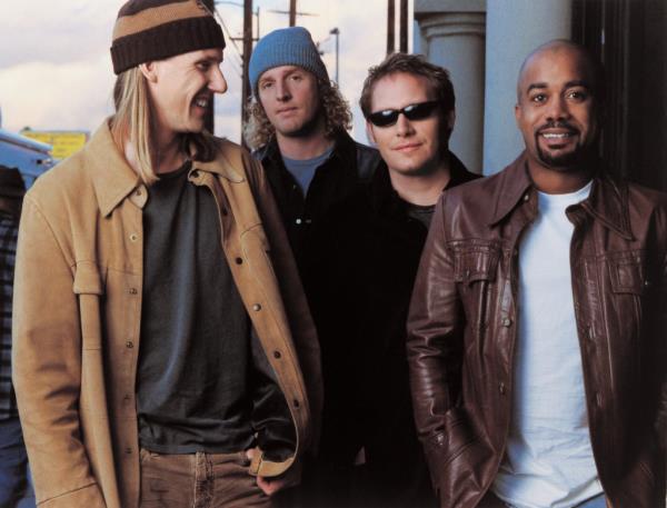 Hootie and the Blowfish. L-R:  "Soni'' Jim Sonefeld, Mark Bryan, Dean Felber and Darius Rucker.