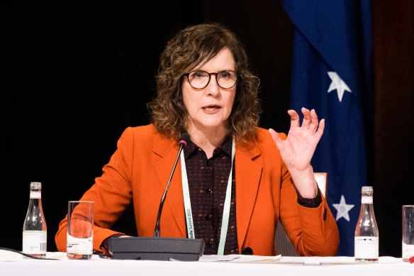 Australian Nursing and Midwifery Federation secretary Annie Butler at a jobs and skills summit at Parliament House in 2022.