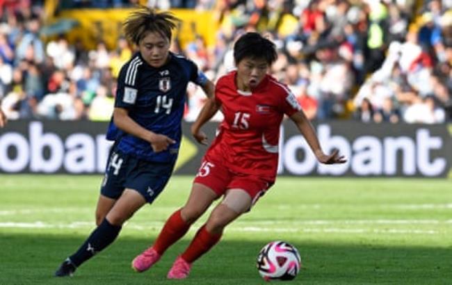 Choe Il-son (right) in action for North Korea during the under-20 World Cup